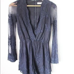 Beautiful Black Lace Romper